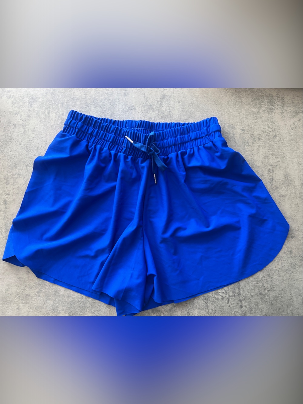 Women’s Blue Elastic-swimShorts